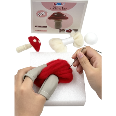 DIY Wool Felt Mushroom Needle Felting Kit