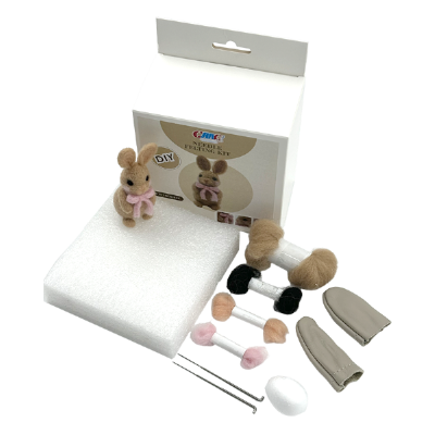 DIY Wool Felt Rabbit Needle Felting Kit