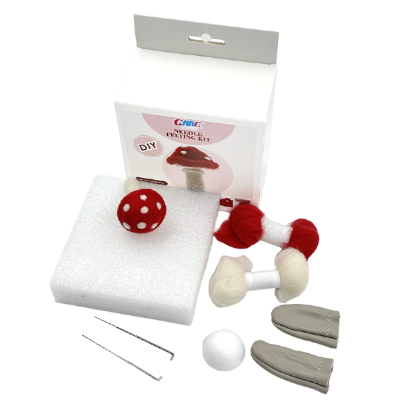 DIY Wool Felt Mushroom Needle Felting Kit