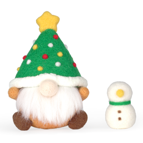 Christmas Tree Gnome Felt Decoration