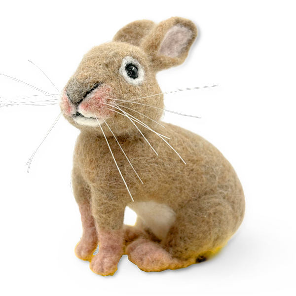 DIY rabbit Needle Felting