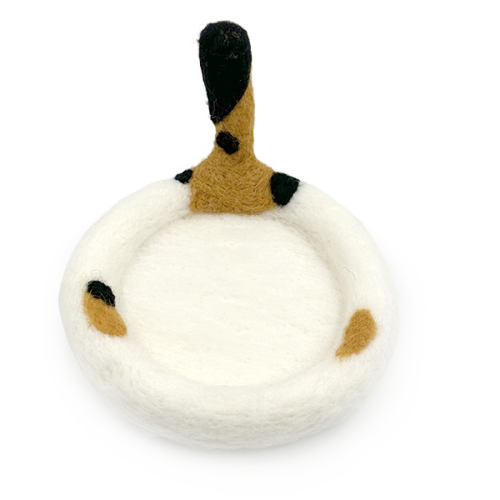 DIY Tricolor Cat Tail Wool Felt Felting Kit