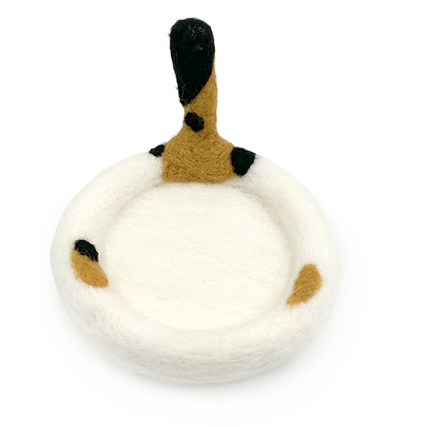 DIY Tricolor Cat Tail Wool Felt Felting Kit