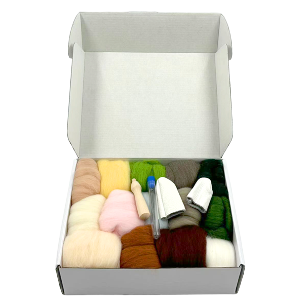 DIY Wool Felting Craft Kit (14 Colors)