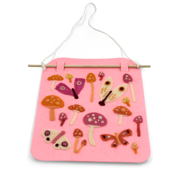 DIY  Needle felting Wall Hanging