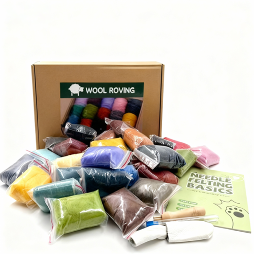 DIY Wool Felting Craft Kit (30 Colors)